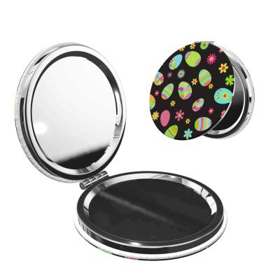 InOmak Happy Easter Colorful Easter Eggs Travel Makeup Mirror