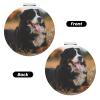 InOmak Bernese Mountain Dog Travel Makeup Mirror, Portable Double-Sided Compact Mirror with Magnification view 2