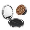 InOmak Woven Grid Pattern Travel Makeup Mirror, Double-Sided with 2x Magnification view 1
