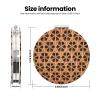InOmak Woven Grid Pattern Travel Makeup Mirror, Double-Sided with 2x Magnification view 3