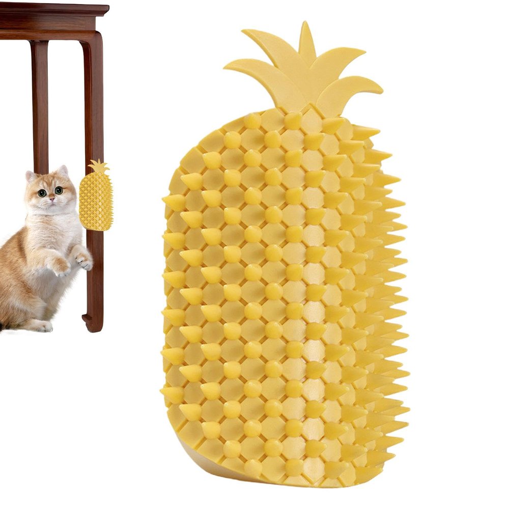 Cat Grooming Brush | Soft Pineapple Cat Massager