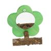 Happyyami Parrot Toy Mirror - Acrylic & Wood Flower Design view 1