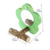 Happyyami Parrot Toy Mirror - Acrylic & Wood Flower Design view 2