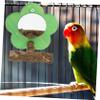 Happyyami Parrot Toy Mirror - Acrylic & Wood Flower Design view 3