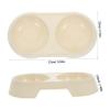 Toddmomy Double Bowl for Cats and Dogs - Non-Slip Design for Water and Food - Stylish Apricot view 2