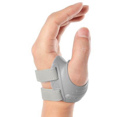 FORTEMOTUS Left Thumb CMC Joint Brace with Metal Splint, Gray, L