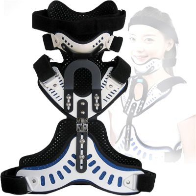 Head, Neck and Chest Orthosis, Cervicothoracic Support, U-Shaped Lumbar Support, Adjustable, Angle-Adjustable, Breathable, for Postoperative Neck Immobilization and Rehabilitation