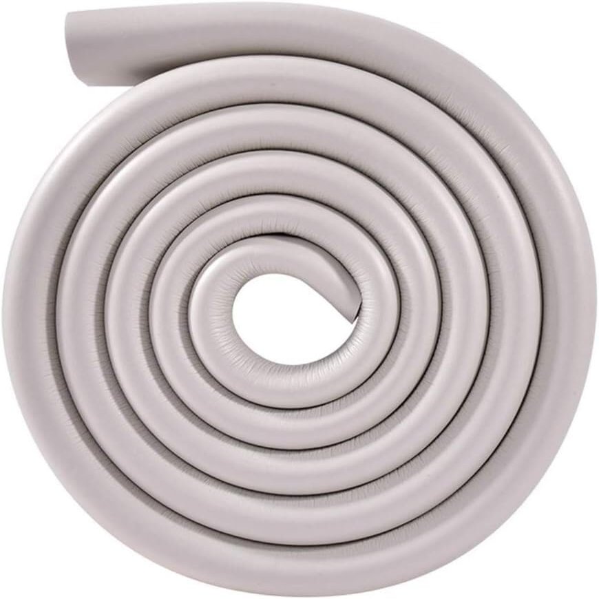 WUPNGS Safety Corner Protectors, Foam Edge Guard, 2 m² + 10 Corner Protectors, U-Shaped, for Glass Tables, Pink/Gray