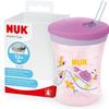 NUK Action Cup for Children, 2-Pack | 12+ Months | 230 ml | Twist Lid with Soft Straw | Leakproof | BPA-Free | Purple Crab view 2