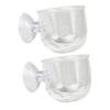 Happyyami Tropical Aquarium Red Glass Feeding Cups view 1