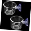 Happyyami Tropical Aquarium Red Glass Feeding Cups view 2