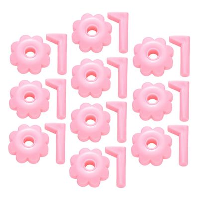 HAPINARY 10-Pack Pink PVC Nail Tip Stands, Removable and Compact