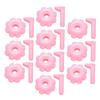 HAPINARY 10-Pack Pink PVC Nail Tip Stands, Removable and Compact view 1