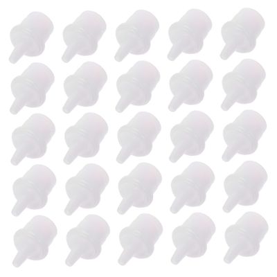 Replacement Nozzle Caps for Eyelash Adhesive Bottles, 100-Pack, White Plastic