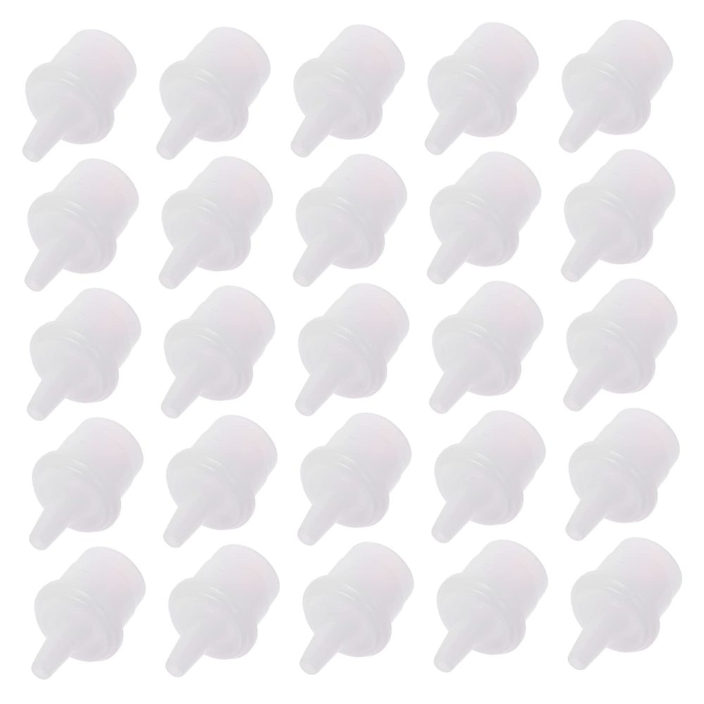 Replacement Nozzle Caps for Eyelash Adhesive Bottles, 100-Pack, White Plastic