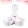 GRIRIW Automatic Pet Feeder with Water Dispenser, White view 2