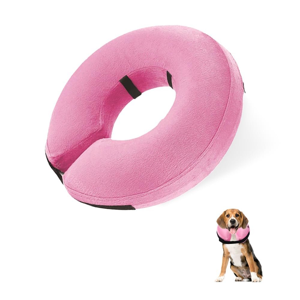 GIDWRIY Inflatable Dog Collar - Pink