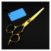 asdchZen Hair Cutting Scissors, 6-Inch Gold Hairdressing Scissors, Thinning Scissors, Texturizing Scissors view 1