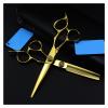 asdchZen Hair Cutting Scissors, 6-Inch Gold Hairdressing Scissors, Thinning Scissors, Texturizing Scissors view 2