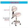 FXLUHAY Comfortable Salon Saddle Stool with High Backrest view 2
