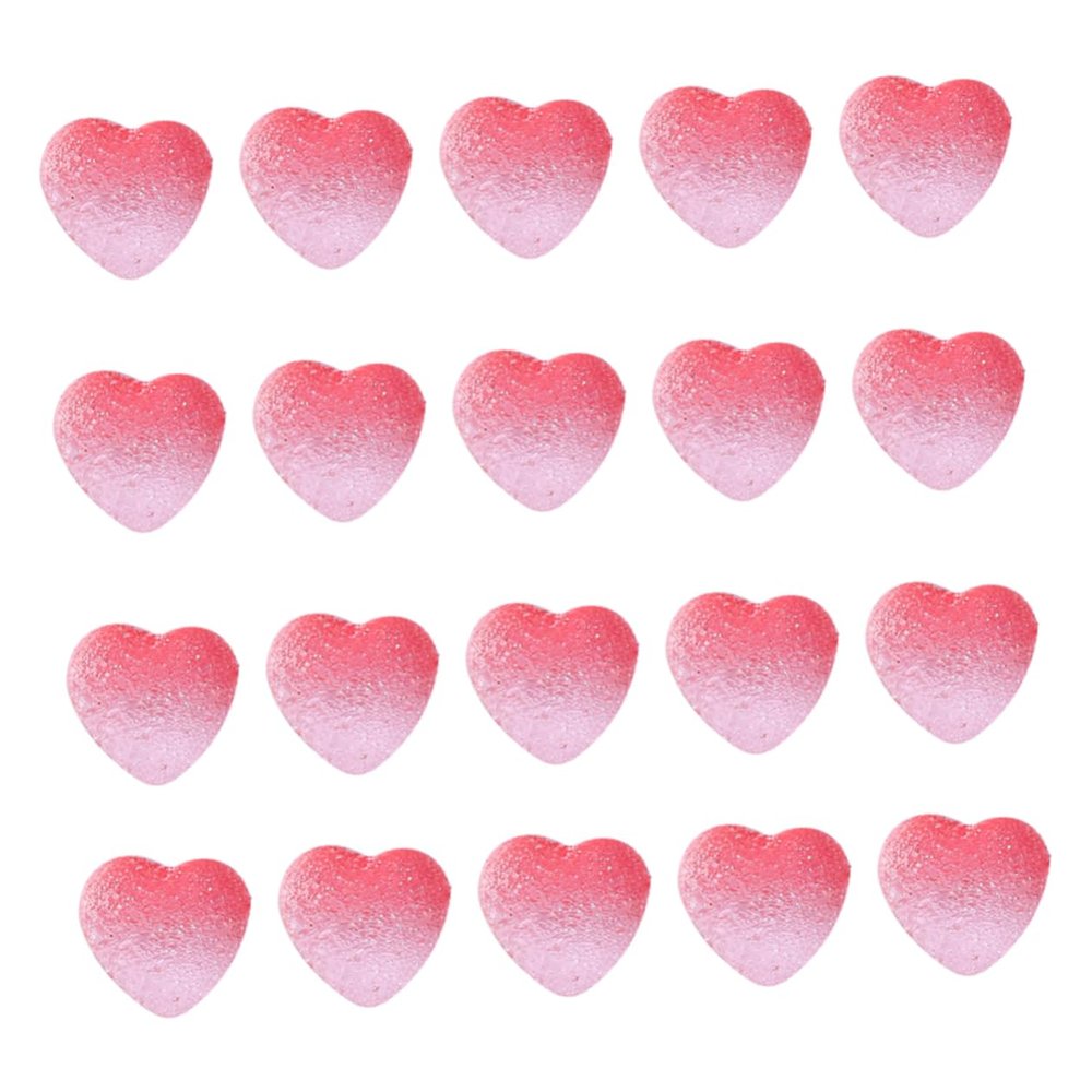 FRCOLOR 50-Piece Resin Heart Nail Charms