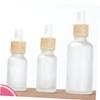 FRCOLOR 5-Piece Dropper Bottle Set, Frosted Glass, Refillable, Reusable Travel Bottles view 2