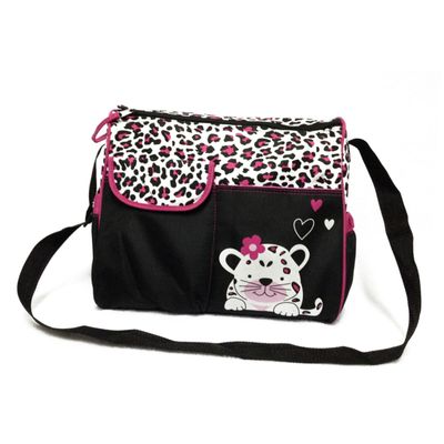 UPKOCH Multifunctional Pink Baby Diaper Bag with Cartoon Design