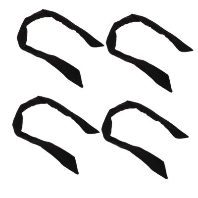 4-Pack Black Knotted Wire Headbands with Bow, Polyester