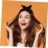 4-Pack Black Knotted Wire Headbands with Bow, Polyester view 4