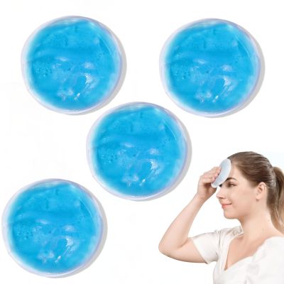 Mini Gel Cold Packs for Eyes, Reusable Hot/Cold Compresses, 4-Pack