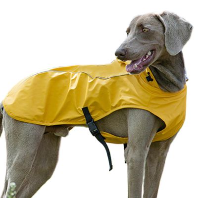 Dog Rain Jacket, Hooded Puppy Slicker Poncho with Reflective Stripes