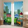 Homewish Garbage Truck Curtains for Boys and Girls, Light-Reducing Curtains, 2 Panels, 55" W x 69" L view 2