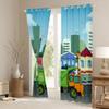 Homewish Garbage Truck Curtains for Boys and Girls, Light-Reducing Curtains, 2 Panels, 55" W x 69" L view 3