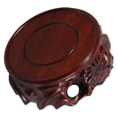 Kisangel Round Wooden Base for Plants and Aquariums