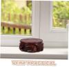 Kisangel Round Wooden Base for Plants and Aquariums view 3
