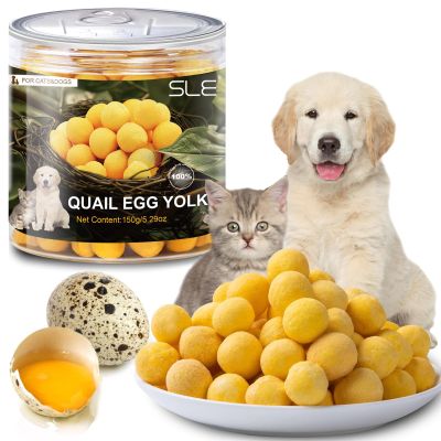 Healthy Freeze-Dried Quail Egg Yolk Treats for Cats and Dogs, 150 g