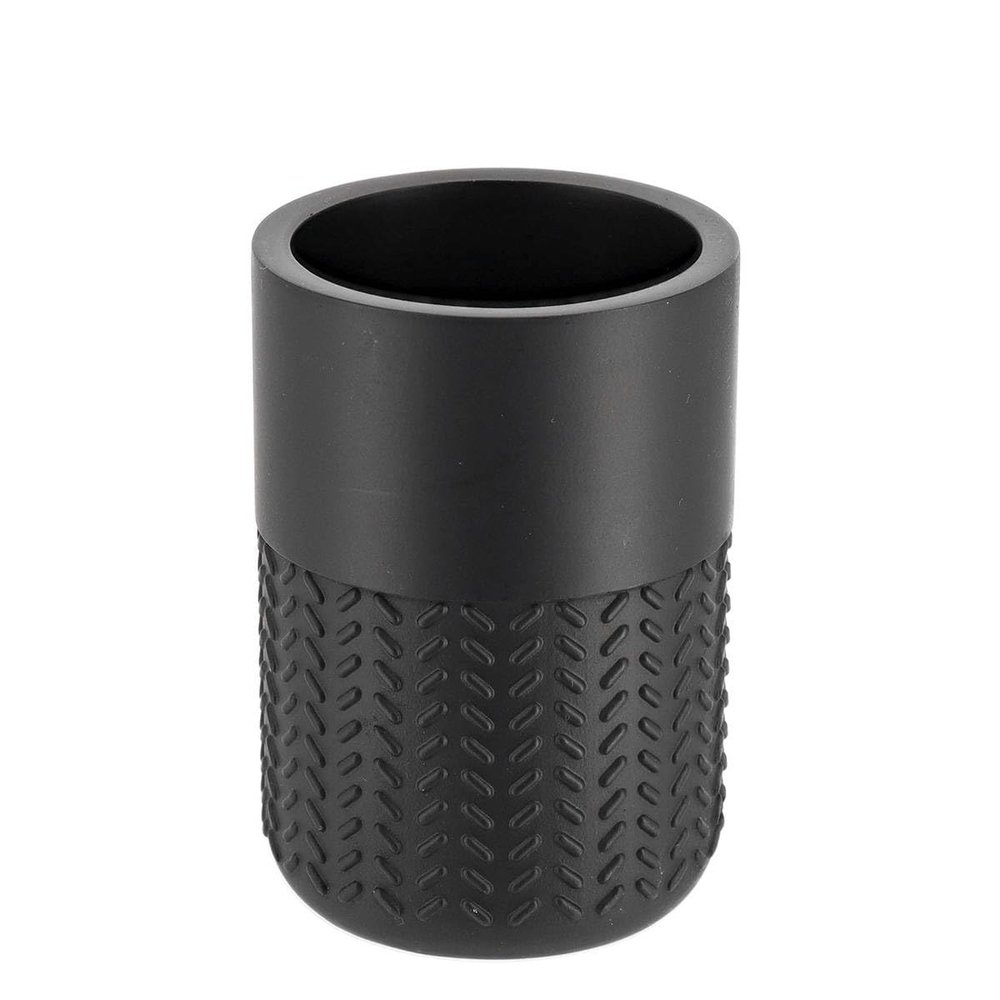 Tendance Polyresin Cup, Black, Bathroom, Freestanding Bathroom Accessory