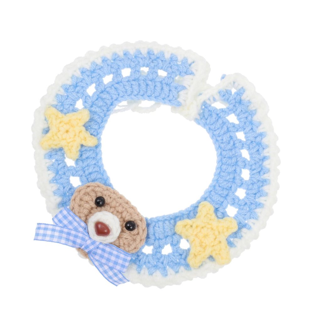 Supvox Handmade Wool Yarn Cat Collar