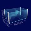 XUJUAN-0227 Fish Tank Aquarium with Divider for Turtles and Fish, Breeding Tank, Transparent Glass, Square Aquarium Set view 2