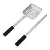 Supvox Cat Litter Scoop with Long Handle, Silver Aluminum Alloy view 1