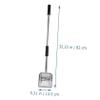 Supvox Cat Litter Scoop with Long Handle, Silver Aluminum Alloy view 2