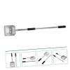 Supvox Cat Litter Scoop with Long Handle, Silver Aluminum Alloy view 3