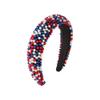 FOVAOK Pearl Headband, Wide Padded Rhinestone Hairband for Women, Multicolor view 1