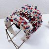 FOVAOK Pearl Headband, Wide Padded Rhinestone Hairband for Women, Multicolor view 3
