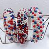 FOVAOK Pearl Headband, Wide Padded Rhinestone Hairband for Women, Multicolor view 4