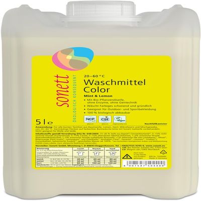Color Laundry Detergent Mint & Lemon, 20–60°C, 18 x 5 L
