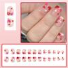 XAGMODSHN Valentine Square Press-On Nails, Glossy Designs, Full-Coverage Acrylic Nails, 24 Pieces, 12 Sizes view 2