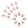 XAGMODSHN 24-Piece Valentine's Day Press-On Nails, Short Square French Tip view 4
