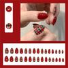 Christmas Almond Press-On Nails, Full-Coverage Glossy Acrylic Nails view 2