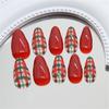 Christmas Almond Press-On Nails, Full-Coverage Glossy Acrylic Nails view 4